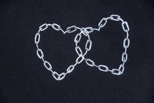 Load image into Gallery viewer, Double Heart Chain t-shirt - black