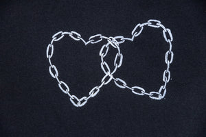 Double Heart Chain t-shirt - black