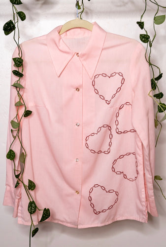 *discounted* Vintage pink long sleeve button up