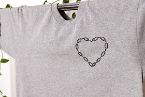 Heart Chain t-shirt - gray