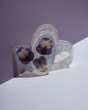 Load image into Gallery viewer, Purple Pansy Heart Stash Box