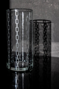 Etched Glass Vase