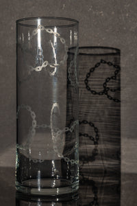 Etched Glass Vase